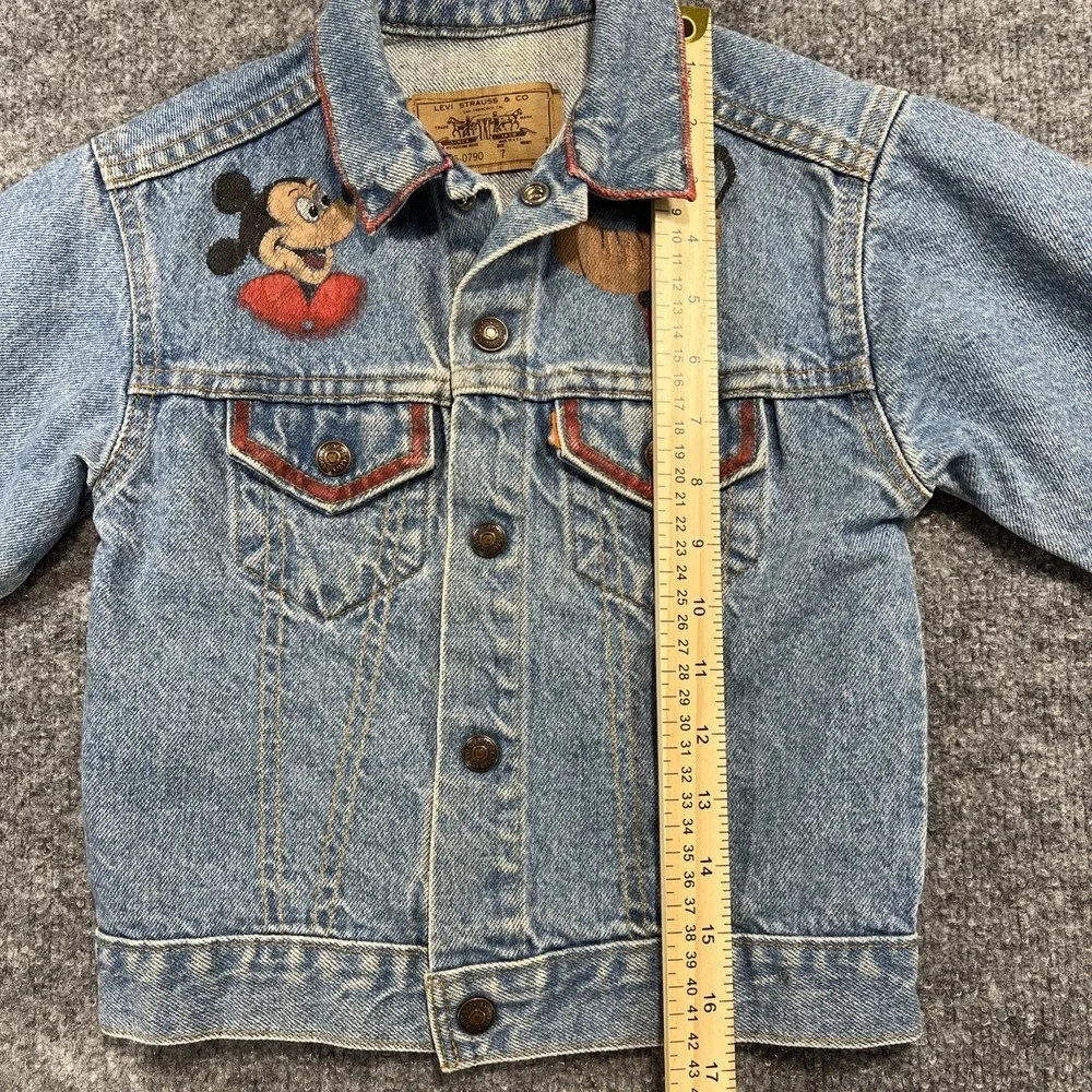 VTG 80s Levi's Orange Tab Custom Hand-Painted Disney Jacket Size 7